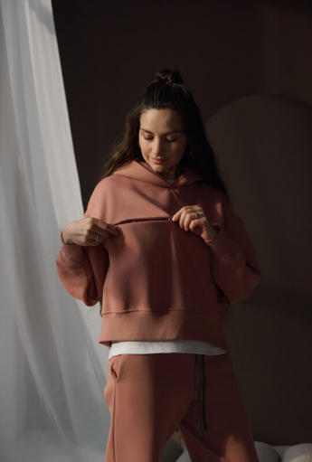 Breastfeeding hoodie BLISS Pink