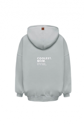Breastfeeding hoodie COOLEST MOM EVER Grey