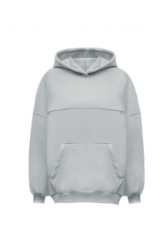 Breastfeeding hoodie COOLEST MOM EVER Grey
