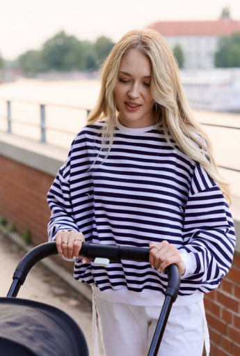 Breastfeeding blouse SAINT TROPEZ Navy Blue