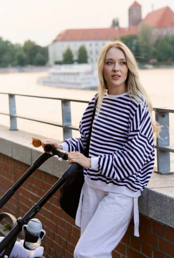 Breastfeeding blouse SAINT TROPEZ Navy Blue