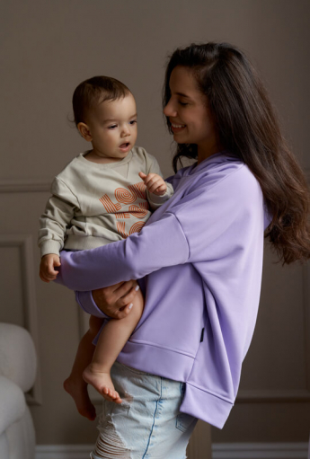 Breastfeeding hoodie COMFY Lavender