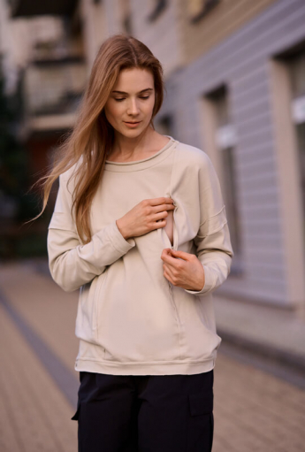 Breastfeeding sweatshirt CHILL Beige