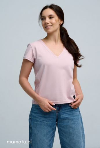 Breastfeeding t-shirt V-NECK Pink