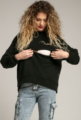 Breastfeeding blouse COMFORT Black