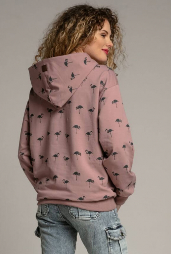 Breastfeeding hoodie FLAMINGOS
