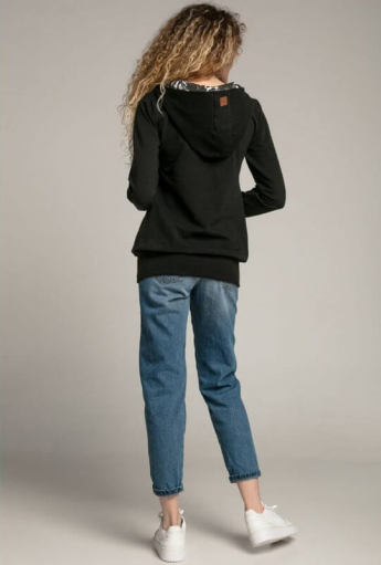 Breastfeeding hoodie JUNGLE Black