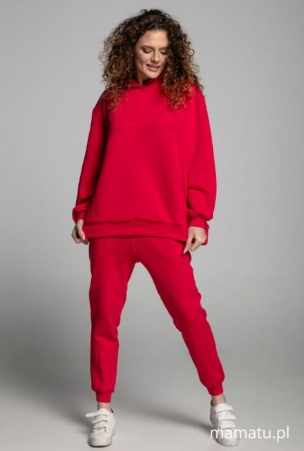 Breastfeeding hoodie COZY Red