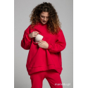 Breastfeeding hoodie COZY Red