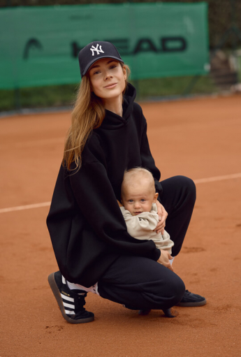 Breastfeeding hoodie COZY Black