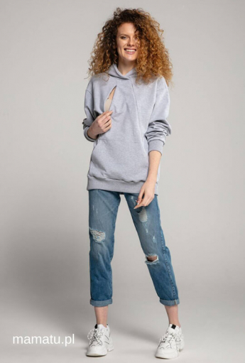 Breastfeeding hoodie SIMPLE Melange