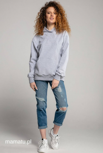 Breastfeeding hoodie SIMPLE Melange