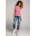 Breastfeeding t-shirt STRIPES Red
