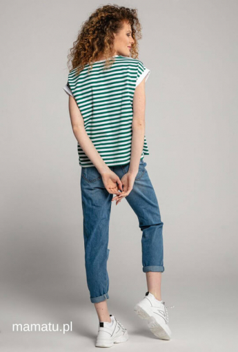 Breastfeeding t-shirt STRIPES Green