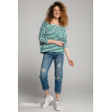 Breastfeeding longsleeve V green stripes