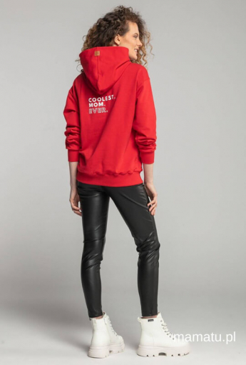 Womens hoodie COOLEST MOM EVER Red