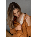 Breastfeeding hoodie-dress MUSTARD