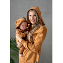 Breastfeeding hoodie-dress MUSTARD