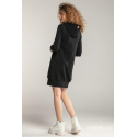 Breastfeeding hoodie-dress SIMPLE Black