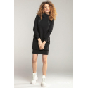 Breastfeeding hoodie-dress SIMPLE Black