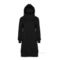 Breastfeeding hoodie-dress SIMPLE Black