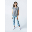 Breastfeeding t-shirt STRIPES Navy blue