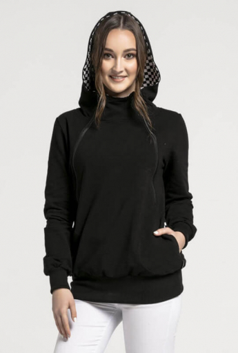 Breastfeeding hoodie CHESSBOARD