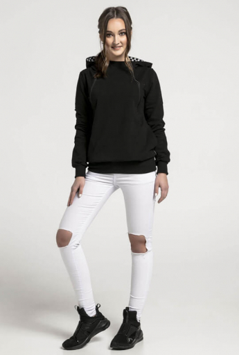 Breastfeeding hoodie CHESSBOARD