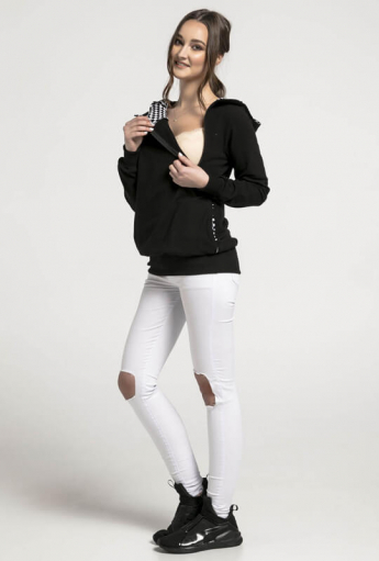 Breastfeeding hoodie CHESSBOARD