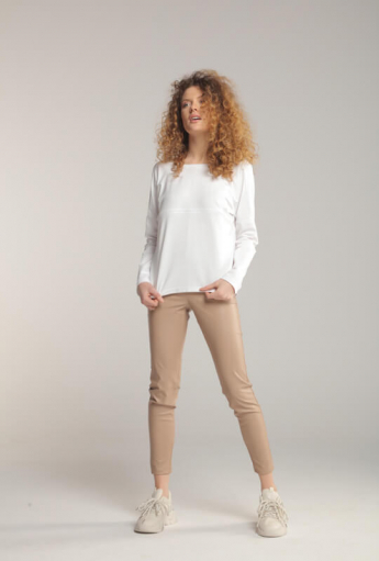 Breastfeeding longsleeve V-BACK White