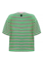 Breastfeeding t-shirt MODERN Stripes Green