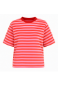 Breastfeeding t-shirt  MODERN Stripes RED