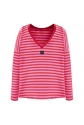 Breastfeeding longsleeve V PINK stripes
