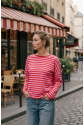 Breastfeeding longsleeve V PINK stripes