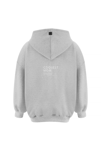 Breastfeeding hoodie COOLEST MOM EVER Melange