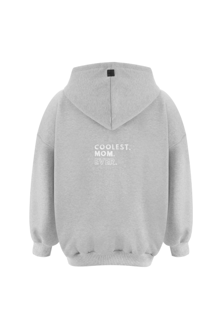 Breastfeeding hoodie COOLEST MOM EVER Melange