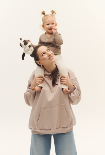 Breastfeeding Hoodie Coolest Mom Ever Latte