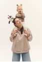 Breastfeeding hoodie COOLEST MOM EVER Latte