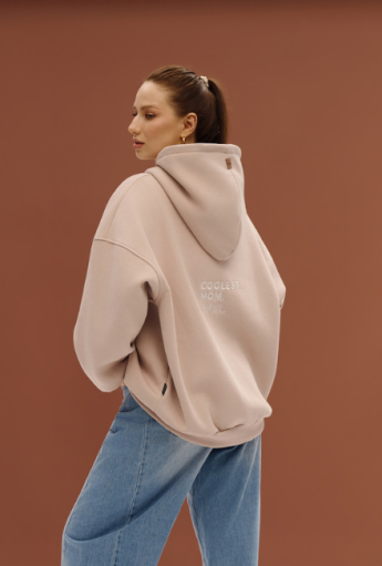 Breastfeeding Hoodie Coolest Mom Ever Latte
