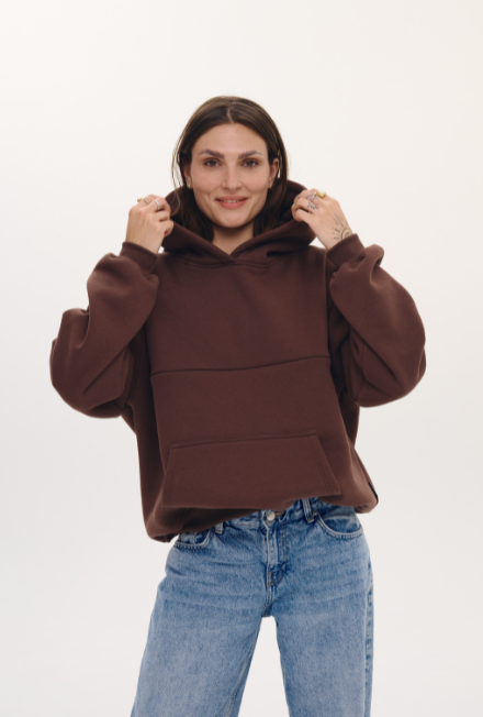 Breastfeeding hoodie SOFTIE Choco