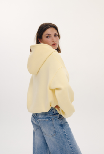 Breastfeeding hoodie SOFTIE Butter Yellow | Mamatu