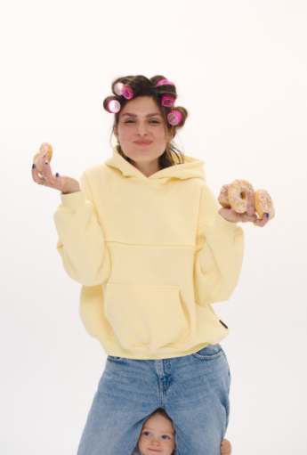 Breastfeeding hoodie SOFTIE Butter Yellow | Mamatu