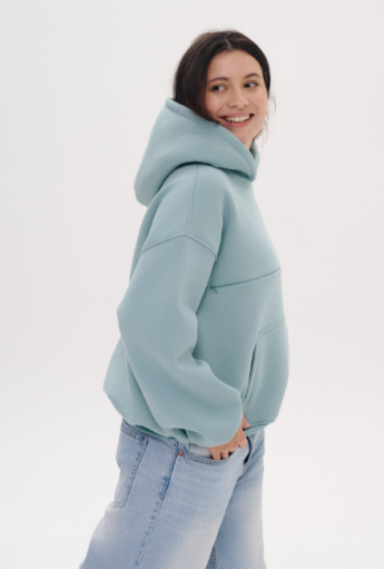 Breastfeeding hoodie SOFTIE Aqua | Mamatu