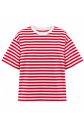 Breastfeeding t-shirt MODERN Stripes Red & White