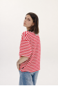 Breastfeeding t-shirt MODERN Stripes Red & White