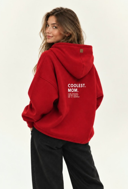 copy of Breastfeeding hoodie COOLEST MOM EVER Latte