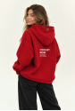 Breastfeeding hoodie COOLEST MOM EVER Red