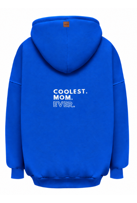 Breastfeeding hoodie COOLEST MOM EVER Cobalt Blue